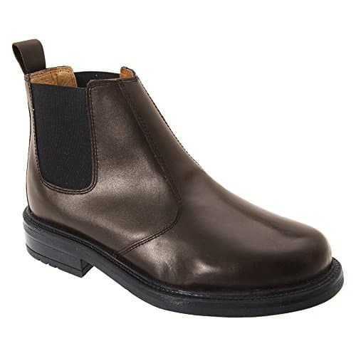 Image of Roamers OLIVER Mens Twin Gusset Soft Leather Chelsea Boots Brown