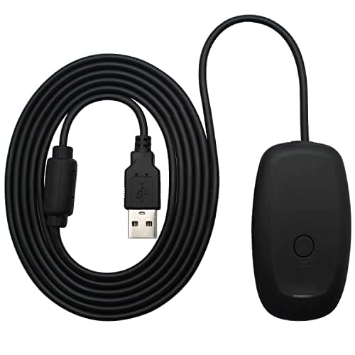 Image of OSTENT USB Wireless Controller PC Laptop Receiver for Microsoft Xbox 360 Slim Windows Video Games - Color Black
