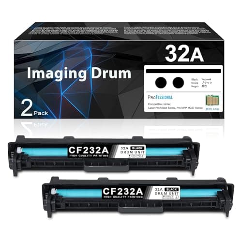 Image of 32A Imaging Drum Black Extra High-Yield 2-Pack | 32A CF232A Imaging Drum Replacement for HP 32A Drum Unit CF232A Compatible with Laser Pro M203dn M203dw MFP M227fdn M227sdn M227fdw Printer | CF232A