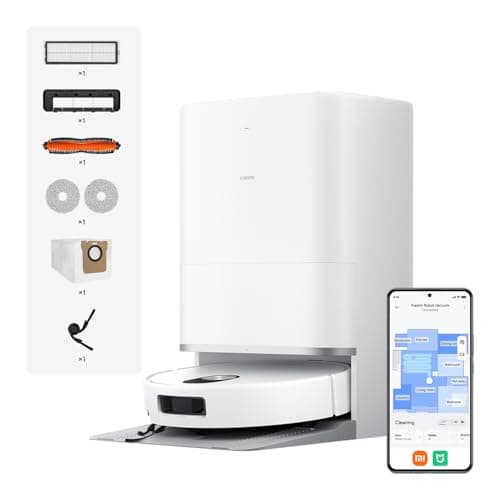 Image of XIAOMI 5 Pro Robot Vacuum & Mop, 20000Pa Powerful Suction, AI Obstacle Avoidance, Low-Profile Design for Under Furniture, Carpet Detection & 80°C Hot Water Mop Washing.
