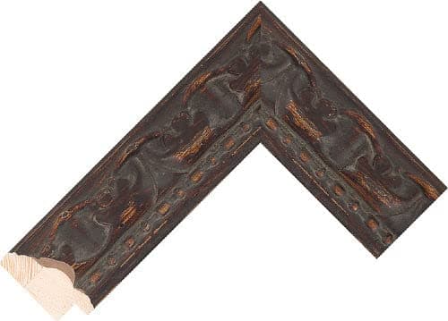 Image of Customisable Bezel for the Samsung Frame TV (Dark Wood Ornate, 50 inch)