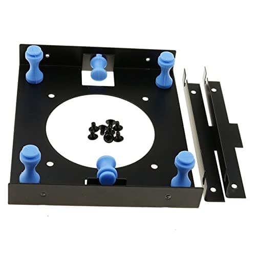 Image of Haptufer Metal Black Shock-Proof 3.5 Inch Hard Disk to 5.25 Inch DVD ROM Bay Mounting Adapter