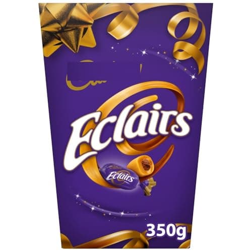 Image of Cadbry Eclairs Chocolate Carton 350g, Caramels with milk chocolate centres, By SSN Spark Systems Network (2x Box)
