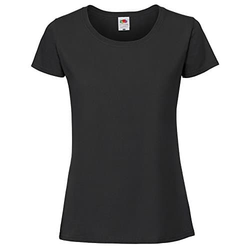 Image of Fruit of the Loom Womens/Ladies Ringspun Premium T-Shirt (S) (Jet Black)