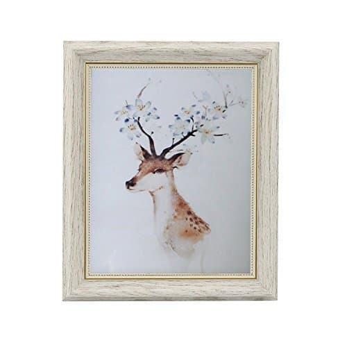Image of Photo Frame 8x10 Inch HUIXIANG Vintage Portrait Picture Frames Retro Landscape & Horizontal Frame Standing or Wall Mountable, Birthday Gift for Parents Woman Wedding Anniversary 10x8 Inch, White