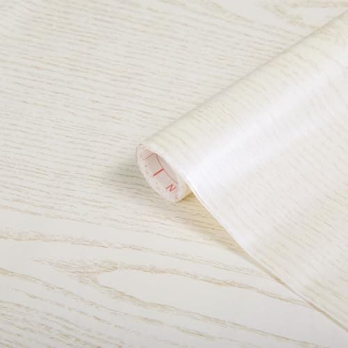 Image of d-c-fix vinyl wrap White mother-of-pearl wood effect 67,5 cm x 2 m - sticky back plastic roll for furniture, kitchen & cupboards - contact paper sticker self adhesive film