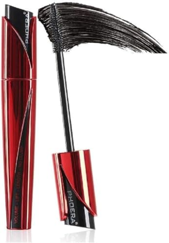 Image of PHOERA 9D Lash Volume Mascara Waterproof, Black Long Lasting Smudge Proof Clump Free, Fibre Lash Volumizing & Lengthening for Dramatic Curl, Cruelty Free, Vegan