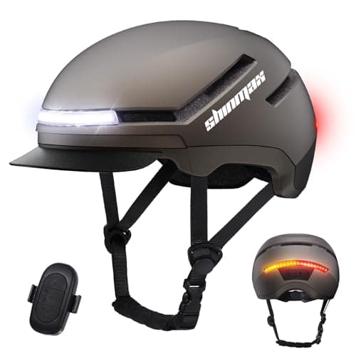 Image of Shinmax Bike Helmet with Turn Signals, NTA Certified up to 45km/h, Bicycle Helmet for Men Women with USB Rechargeable Rear Light, Viser, Cycling Helmet for E-Bike & S-Pedelec,Scooter, Commuter, Adults