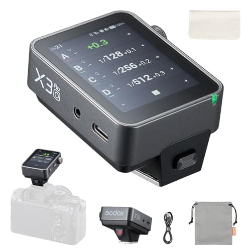Image of Godox X3Pro-O Wireless Flash Trigger for Olympus/Panasonic, 2.4" Touchscreen, 16-Group Control, 1/8000s HSS TTL TCM Function, USB-C Charge Flash Transmitter Compatible with Olympus/Panasonic Camera