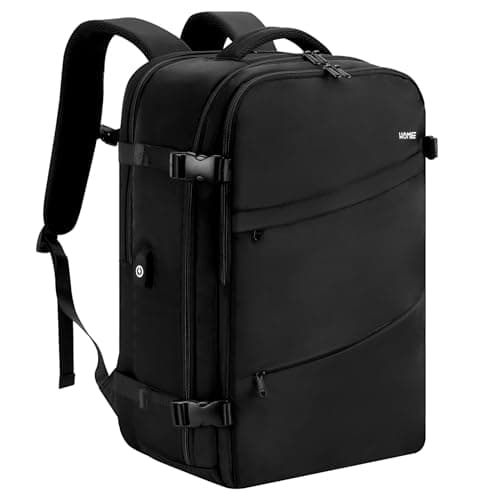 Image of HOMIEE Travel Backpack Womens,40L Carry on Luggage Mens,Flight Approved Underseat Cabin Bag Racksack with Waterproof Pocket,17.3 Inch Business Laptop Bag with USB Port for School Work Weekend