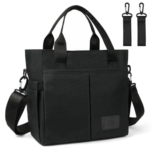 Image of Aolso Baby Changing Bag, Multifunctional Nappy Changing Bags for Mom and Dad, Portable Messenger Tote Bag with Adjustable Straps,Maternity Diaper Bag Travel Tote Bag (Black)
