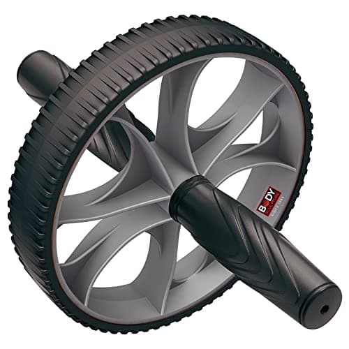 Image of Body Sculpture Abdominal Exerciser Football Exercise Wheel, Black/Grey