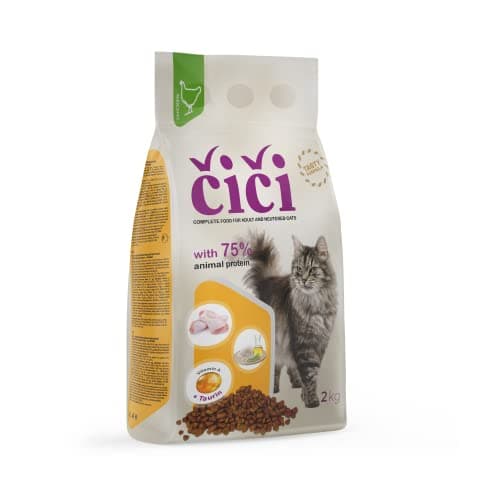 Image of CiCi Complete Dry Cat Food - For Adult and Neutered Cats with Poultry - 2 kg