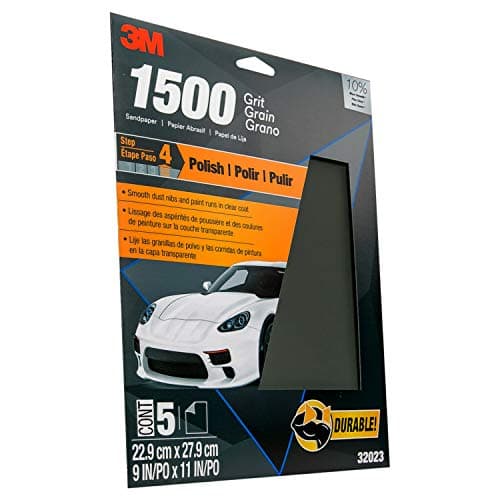 Image of 3M Wetordry Sandpaper, 32023, 1500 Grit, 9 in x 11 in, 5 Sheets Per Pack