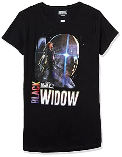 Image of Marvel Girl's Watcher Black Widow T-Shirt, Medium