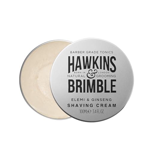 Image of Hawkins & Brimble - Shaving Cream for Men, 100g - Luxurious Shaving Cream for Sensitive Skin and Nourishing - Smooth Finish Shave for Men without Animal Testing - Signature Elemi & Ginseng Fragrance