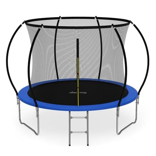 Image of GALACTICA Trampoline 10FT with Safety Net & Ladder, Enclosure, Toddler Trampoline for 3+, Kids, Outdoor, Waterproof, Easy Assembly