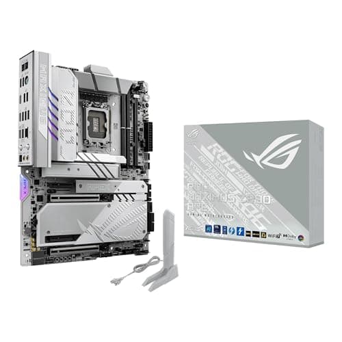 Image of ASUS Intel ROG Maximus Z890 Apex ATX motherboard, 22+1+2+2 power stages, DDR5 slots, PCIe 5.0 with full support for next-gen GPUs, six M.2 slots, WiFi 7, AI Overclocking, PCIe Slot Q-Release Slim