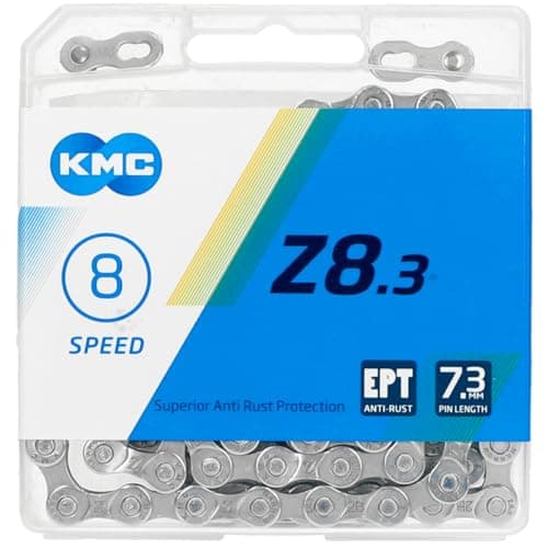 Image of KMC Z8.3 EPT 8 Speed Chain, Dark Silver, 114 Link