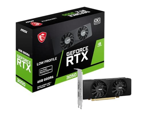 Image of MSI GeForce RTX 3050 LP 6G OC Gaming Graphics Card - 6GB GDDR6, 1492 MHz, PCI Express Gen 4, 96-bit, 1x DP (v1.4a), 2X HDMI 2.1 (Supports 4K)