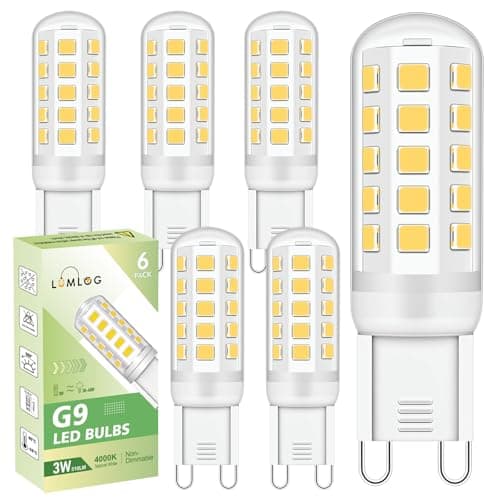 Image of Lumlog G9 Led Bulbs Natural White 6-Pack, 3W 510lm 4000 Kelvin G9 Blubs, Equivalent to 30W-40W Halogen, 220-240V No Flicker Non-Dimmable Energy Saving, for Home Lighting Decor [Energy Class C]