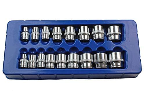 Image of US PRO Professional 17 Piece 3/8 inch Drive 8-24mm Shallow Single Hex Socket Set