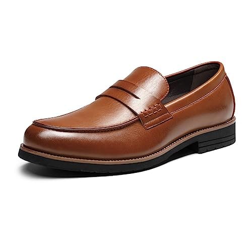 Image of Bruno Marc Men's Slip-on Loafers Shoes and Leather Shoes Dress UK Man's Dress Shoes Casual and Comfortable Penny Loafer for Driving and Walking in Business, Party and Wedding,Size 11,Brown,SBLS2339M