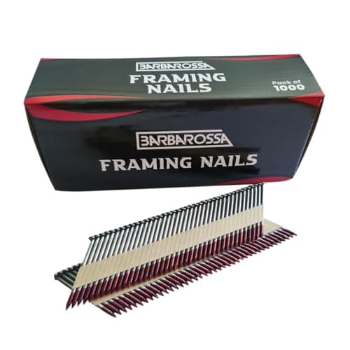 Image of Barbarossa 1st Fix (51mm - 90mm) Galvanised collated framing Nails Box of 1000 (63mm Bright)