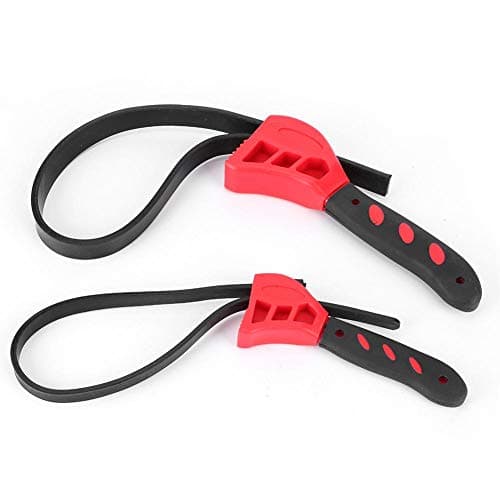 Image of Tbest Oil Filter Wrench, 2pcs Non Slip Belt Type Oil Filter Wrench Tighten Loosen Removal Spanner Car Repair Hand Tools Oil Filter Remover