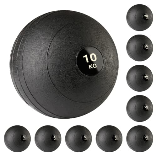Image of Weight Slam Ball Medicine Ball No Bounce Heavy Duty Rubber Home Gym Fitness Training Workout Equipment Core Strength Ab Exercises Bootcamp MMA Boxing, Throwing Building & Toning Muscle 3-30KG