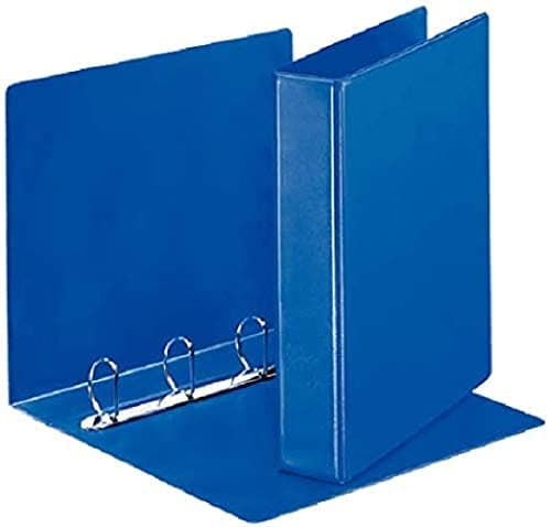 Image of Esselte Presentation Ring Binder Polypropylene 4 D-Ring 40mm A4 Blue Ref 49762 [Pack of 10]