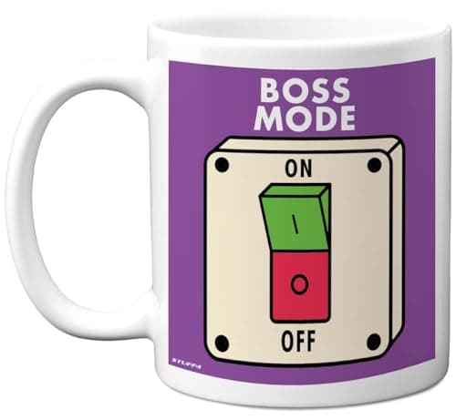 Image of Stuff4 Funny Birthday Mug for Men Women - Boss Mode - Novelty Birthday Mugs Present Gifts for Work Colleague Manager Employee, 11oz Ceramic Coffee Humour Joke Banter Cup