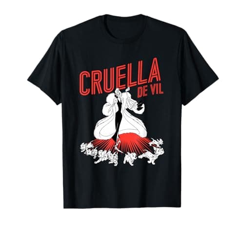 Image of Cruella Red Dalmations T-Shirt