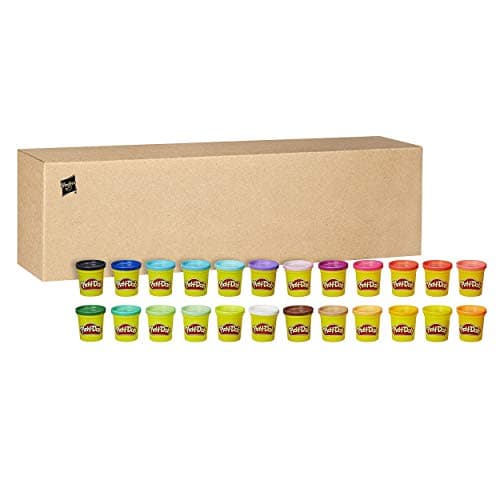 Image of Play-Doh 24-Pack for Toddlers, Non-Toxic Modelling Compound Set, Creative Toys for 2+ Year Old Kids, Reusable Tub for Easy Storage
