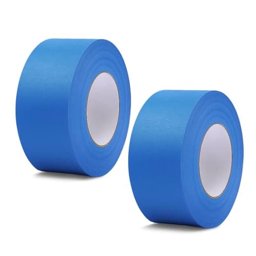 Image of OFXCEN 2 Rolls Blue Masking Tape No Residue 50mm x 50m, Heat Resistant Painters Tapes Washi Paper High Adhesion Blue Tape Wide Decorators Tapes for Painting Work Renovations DIY Crafts