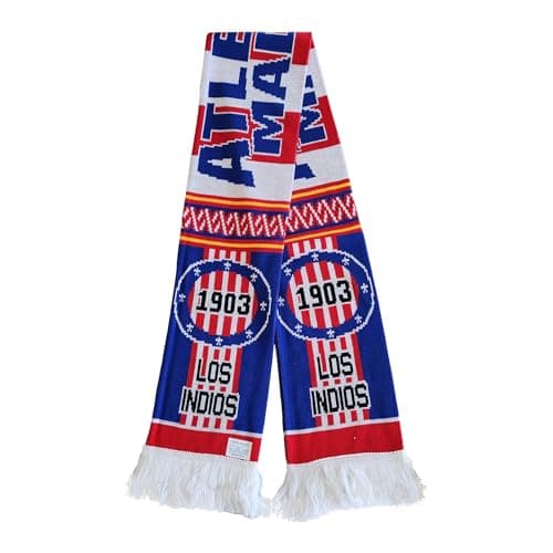 Image of Atletico Madrid Scarf | Soccer Fan Scarf | Premium Acrylic Knit, Red, Regular