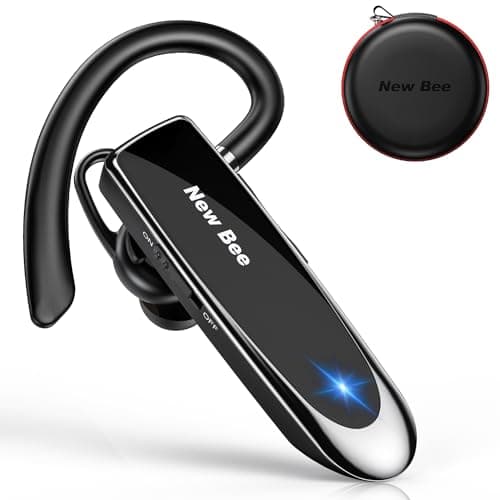 Image of New BeeBluetooth Headset V5.0 Bright Voice Capture Technology Kit Invisible Bluetooth Headset for iPhone Samsung Huawei Sony etc (Black)