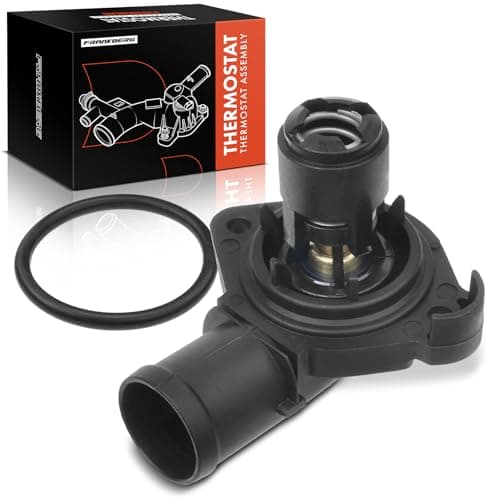 Image of Frankberg 1x Engine Coolant Thermostat with Housing and Gasket Compatible with A2 2000-2005 Altea 2006-Today Ibiza 2002-2015 Fabia 1999-2014 Golf 2006-2013 Polo 2001-2014