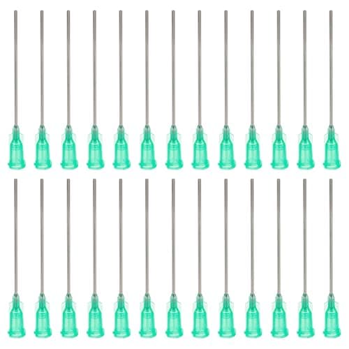 Image of FINGERINSPIRE 40PCS 18G Blunt Tip Dispensing Needle with Luer Lock 68mm Long Turquoise Plastic Fluid Precision Blunt Needle Dispense Tips with 304 Stainless Steel Pin for Refilling Liquid Inks Glue