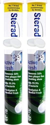 Image of Steradent Active Fresh Denture Cleaning Tablets 30 - Daily Denture Cleaning Bundle Tablets, Pack of 2