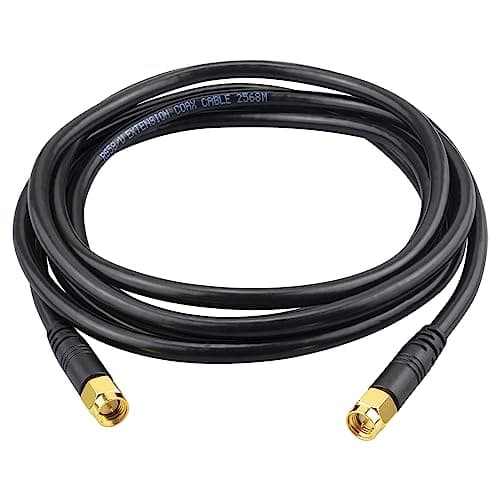 Image of Boobrie Upgraded SMA Male to Male Cable 2M RG58 Coaxial Cable SMA Cable SuperFlex RG58 Low Loss for WIFI Antanna Wireless Router