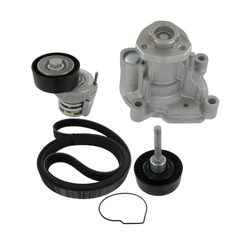 Image of SKF Water Pump And V-Ribbed Belt Kit With Seals VKMC 31047-2 Height 171 mm Length 271 mm Width 142 mm - OE Quality