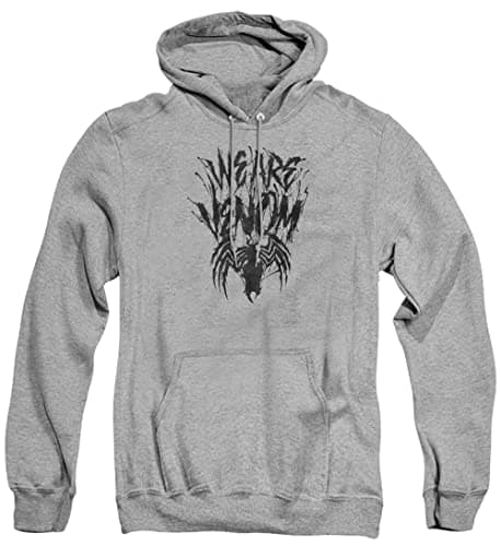 Image of Cotton Soul Marvel We Are Venom Mens Hoodie, Grey Heather, XXL