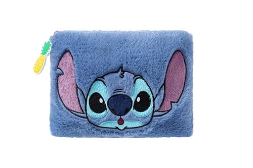 Image of Pyramid International Lilo & Stitch (Stitch) Flat Plush Pencil Case – Soft Zipper Pouch for Kids & Fans, Stationery Organizer, Official Disney Merchandise