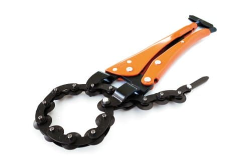 Image of Grip-On 186-12 12-Inch Chain Pipe Cutter Locking Pliers, Heavy Duty in Orange Epoxy
