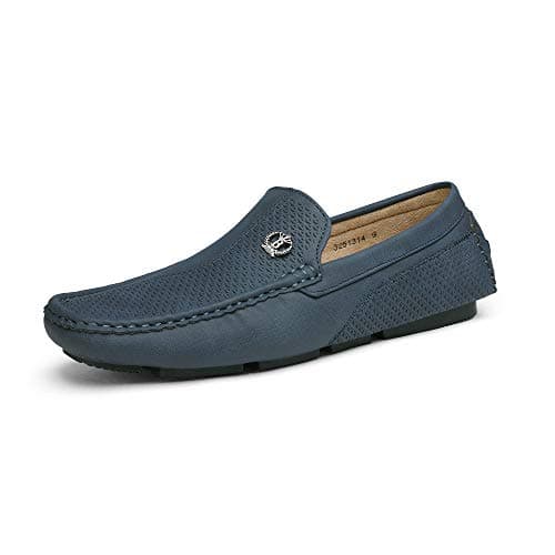 Image of Bruno Marc Men’s Slip-on Formal Loafers Shoes, Man Classic Breathable Moccasins Flats Shoes and Comfortable Walking Shoes in Business, Casual Driving and Wedding,Size 8,Navy,3251314