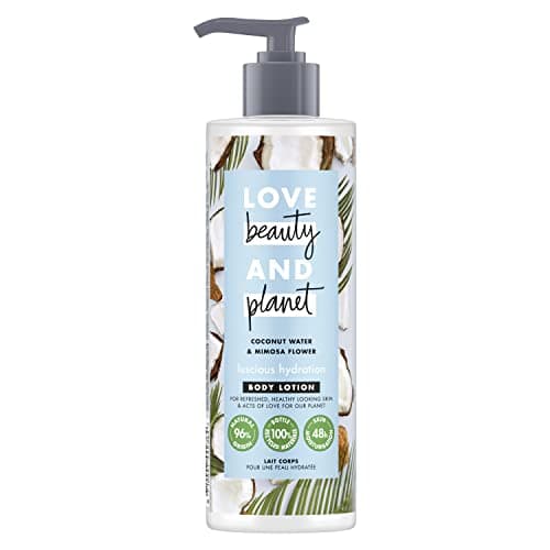 Image of Love Beauty And Planet Coconut Water and Mimosa Flower Vegan Body Lotion, Luscious Hydration for Dry Skin 400ml