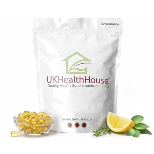 Image of UKHealthHouse Cod Liver Oil Capsules 1000mg | High Strength Cod Liver Oil Capsules for Heart, Brain Health & Immune System | Rich in Omega 3 Fatty Acid, Fish Oil with EPA & DHA | 60 Softgels