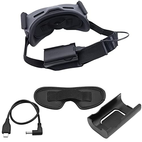 Image of for Goggles 2 Power Cable and Battery Bracket for DJI Avata Goggles 2, Battery Clip Holder with 30cm Charging Cable and Lens Protector Cover for DJI Avata Combo Goggles 2