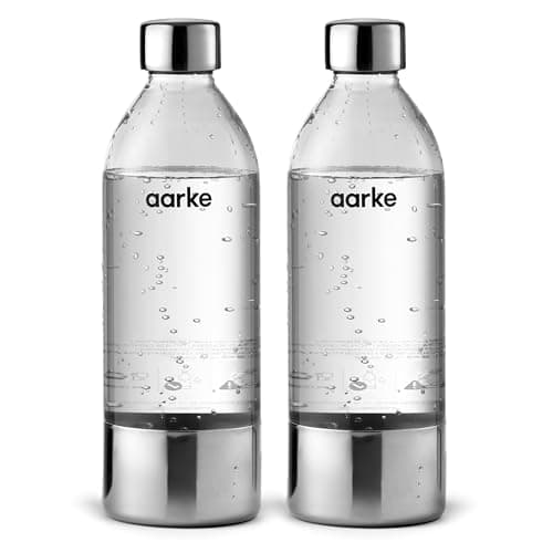 Image of Aarke 2-pack PET Bottles for Sparkling Water Maker Carbonator 3, BPA free with Details in Steel, 800ml